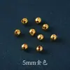 Cuentas Espaciadoras de Oro de 24K, Cuentas Espaciadoras para Pulseras de Oro, Materiales de Cuentas para Manualidades que No se Desvanecen, Accesorios Espaciadores, Venta al por Mayor de Cuentas