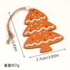 Hombre de Jengibre Transfronterizo Decoración Navideña de Madera Listado de Árbol de Navidad Rodaja de Madera Muñeco de Nieve Pieza de Madera Colgante Decoración de Madera