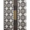 Manija de Puerta Deslizante de Aluminio Tallado Estilo Chino, Manija Grande de Alto Nivel para Hotel, Caja, Sala de Exposiciones, Tienda, Puerta de Arte Negra