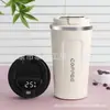 Copo de Café Côncavo-Convexo Popular de Comércio Exterior Transfronteiriço, Copo Térmico a Vácuo de Dupla Camada em Aço Inoxidável, Copo de Água Portátil de Alto Valor para Carro
