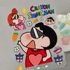 Adesivos Relevo Shin-Chan Desenho Animado 3D Criativo Shin-Chan DIY Caderno Capa de Celular Adesivos Versão Q