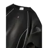 Camiseta Masculina de Verão com Manga Curta e Meia Manga Ajuste Estilo Americano Design Ean Desconstruído Peso Pesado Cl Marca Tendência Camiseta Camurça High Street Temporada