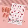FULL BEAUTY Adesivos de Unhas Transfronteiriços Estilo Hot Girl Y2K Vermelho Pêssego A Uma Letra A Coração Vermelho Adesivos de Unhas
