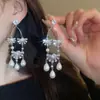 Pendientes de Borla de Zirconia con Hojas y Espigas de Trigo Transfronterizos Europeos y Americanos, Pendientes de Lujo Ligero de Gama Alta, Pendientes de Moda y Versátiles para Mujer