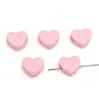 Contas de Acrílico Cor Sólida Imitação de Jade com Furo Grande em Formato de Coração Feitas à Mão para Pulseira DIY, Colar, Corrente de Celular, Acessórios de Joia