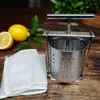 Exprimidor de Acero Inoxidable, Extractor de Jugo de Frutas, Exprimidor de Hojas de Té y Pulpa de Verduras, Prensa de Lías de Vino, Prensa de Miel