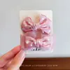 Presilhas de Cabelo Infantil de Bolinhas com Laço, Presilhas Dupla Face de Cetim e Renda para Meninas, Presilhas Laterais para Bebê, Acessórios de Cabelo