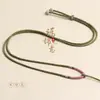 Collar de cuerda ajustable con colgante de jade en espiral tejido a mano, con hebilla de seguridad, para hombres y mujeres