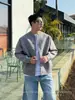 Suéter Cárdigan Nuevo Otoño Invierno 2026 Estilo Perezoso Casual Retro Americano Punto Cuello en V Ropa Exterior Color Sólido para Hombre