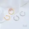 Cobre bañado en oro de 14K, base de anillo semiacabada abierta hueca brillante, material para manualidades, se puede usar directamente con accesorios
