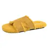 Pantuflas peludas populares para mujer, nuevo modelo 2025, casual, antideslizantes, para mujeres embarazadas, pantuflas tipo slip-on de moda perezosa, al por mayor