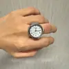 Anel Relógio Love Full Diamond Retrô Ins Fofo Legal Masculino e Feminino Hottie do Milênio Y2K Disco Harajuku Vai Andar