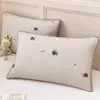 Funda de almohada de gasa de doble capa de algodón puro para niños 30X50 Acolchada de algodón para bebé 40X60 Funda de almohada Pieza única