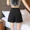 Saia de Terno Dividida Irregular Feminina Verão Novo Cintura Alta Design Emagrecedor Senso de Design Anti-desfiamento Linha A Culotes Curtos