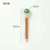 Caneta Esferográfica de Madeira com Bola de Cristal Natural Transfronteiriça Roxo Rosa Branco Bola de Cristal Artesanato Papelaria Caneta de Escrita Caneta de Assinatura