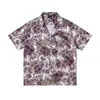 Estilo Puerto de Comercio Exterior del Sudeste Asiático Camisa Hawaiana de Manga Corta con Estampado de Surf y Flores para Hombre y Mujer Cuello Cubano Camisa de Vacaciones en la Playa