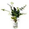 Hoja de Eucalipto de Nuevo Estilo Transfronteriza Hortensia Vidrio Agua Falsa Decoración del Hogar Flor Artificial Planta en Maceta Flor Artificial Adorno Pequeño de Escritorio