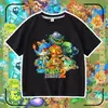 Plantas vs.. Camiseta de Super Disfraz de Zombies Manga Corta Fresca para Niños Verano Infantil Elegante Versátil Top de Media Manga 8