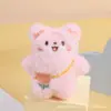 Mochila Decorativa de Peluche Oso Colgante de Flor Muñeca Decoración Broche Bolsa Accesorios para Muñecas DIY Oso