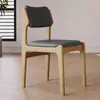 Cadeira de jantar em madeira maciça com encosto de almofada macia, adequada para salas de jantar domésticas, confortável para sentar por longos períodos, cadeira de lazer, cadeira de escritório, cadeira simples para estudo