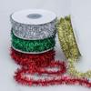 Decorações Festivas Coloridas de Natal Fitas Metálicas Douradas e Prateadas Guirlanda de Tinsel de Arame Metálico Feita à Mão Fitas