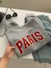 Sudadera con Capucha de Punto Bordada con Letras Retro Moda Estilo Coreano para Mujer 26 Otoño Algodón de Aire Cuello Redondo Holgada Prenda Exterior