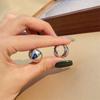 Pendientes de Aro Modernos Cool de Alta Gama Elegantes Retro Franceses de Metal Simples Pendientes Estilo Frío Arco Perforado Pendientes de Aro