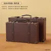 Maleta Retro Europea Caja de Madera para Guardar Caja de Almacenamiento Maleta Vieja de Cuero Accesorios para Fotografía de Viaje Caja para Guardar Artículos Varios
