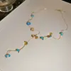 Accesorios de Collar con Borlas de Mariposa Hueca de Colores Transfronterizos Europeos y Americanos para Mujeres Collar de Verano Lujo Ligero Collar de Tacto de Alta Gama Venta al por Mayor