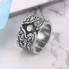 Nuevo pie de plata, método antiguo, tallado a mano con cincel, artesanía antigua, retro, doble dragón, juego de bola, tirar de los dedos para enviar a la fábrica del novio