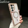 Funda de Teléfono Magnética 3 en 1 Fresca y Elegante Adecuada para Samsung S26Ultra, Diseño Simple y de Nicho para A54/A57/S25/A55