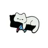 Broche de Gato Lindo Bebiendo Alcohol Insignia Metálica de Dibujos Animados Accesorio Personalizado Creativo Decoración Unisex Transfronterizo