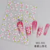 Adesivos de Arte para Unhas Camélia Rosa Primavera Verão 5D Em relevo Tridimensional Flores Amarelas Pequenas Frescas Decalques de Decoração para Unhas DIY