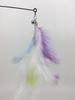 Palo para gato Xingzhi de alambre de acero largo, divertido, con decoración de plumas de pavo de colores, cola puntiaguda, terciopelo, atrapador, juguete interactivo para gatos, auto-Hi