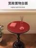 Mesa redonda pequeña mesa de café antigua francesa mesa de té pequeña mesa de esquina retro para sofá balcón redonda de ocio al lado de apartamento pequeño