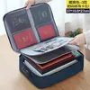 Portatarjetas de Viaje Impermeable, Bolso para Documentos, Bolsa de Almacenamiento de Documentos de Certificado Doméstico de Gran Capacidad, Organizador de Archivos, Bolso para Tarjetas y Pasaportes