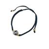 Pulsera de Pareja Tejida con Cristal de Cabello Negro de Plata S925 Regalo de Cumpleaños Pulsera de Estudiante Toiker Amante Hombres y Mujeres