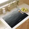 Serie Simple Moderna Esterilla Absorbente Drenante de Barro Diatomeas Cocina Estufa Encimera Fregadero Lavado de Platos Antideslizante Sin Lavado Posavasos