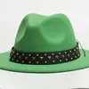 Nuevo Sombrero Cinturón de Cuero PU Remache Sombrero con Turquesa Sombrero Vaquero Sombrero de Fieltro Correa Sombrero PU con Accesorios