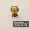 Manija de Latón para Puerta de Gabinete Estilo Francés, Cajón de Puerta de Armario Madera de Nogal Estilo Vintage Bola Redonda Colgante Estilo Chino Nuevo Manija Pequeña