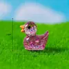 Miniaturas adoráveis de patinhos amarelos brilhantes, perfeitas para criar paisagens em miniatura, decorações de resina e acessórios
