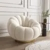 Sofá calabaza giratorio de lana de cordero, silla de ocio, sofá perezoso de una plaza para sala de estar, dormitorio, balcón, silla nube de ocio