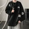 Sudadera de cuello redondo de peso pesado con estampado para hombre, nuevo estilo otoño 2026, sin capucha, de alta gama, para adolescentes
