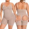 Body Moldeador Transfronterizo Europeo y Americano con Pantalón de Pierna Recta, Abertura en la Entrepierna, Compresión para el Abdomen, Sexy que Expone los Glúteos, Ajustado, Moldeador de Cintura, Reductor de Vientre