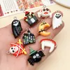 Resina Calabaza de Halloween Calavera Fantasma Colgante Pequeño Adorno Hecho a Mano DIY Pendiente Collar Joyería Accesorios