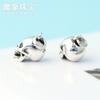Nuevo colgante de calavera de plata S925 punk moderno personalizado para hombre, accesorios de joyería hip hop, pulsera hecha a mano DIY