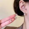 Presilhas de Orelha Estilo Coreano Sem Furo, Brincos com Design Estiloso para Mulheres, Presilhas de Osso da Orelha com Borboleta e Pérola de Franja Longa, Alto Padrão