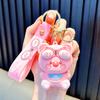 Chaveiro de urso espremedor musical que chama a atenção, chaveiro de brinquedo musical de apertar para descompressão, pingente de bolsa de desenho animado, pequeno presente