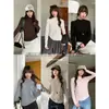 ¡Un básico de armario! ¡Top adelgazante! Top interior de manga larga estilo coreano para mujer, de principios de otoño, pulcro, adelgazante, suave y acogedor, con cuello medio alto