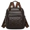 Mochila Acolchada Estilo Vintage, Mochila Pequeña Multifuncional de Cuero de Alta Calidad Transfronteriza para Mujer, Mochila Escolar para Mujer con Patrón de Rombos de Nicho